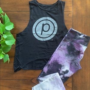 PURE BARRE cropped muscle tank